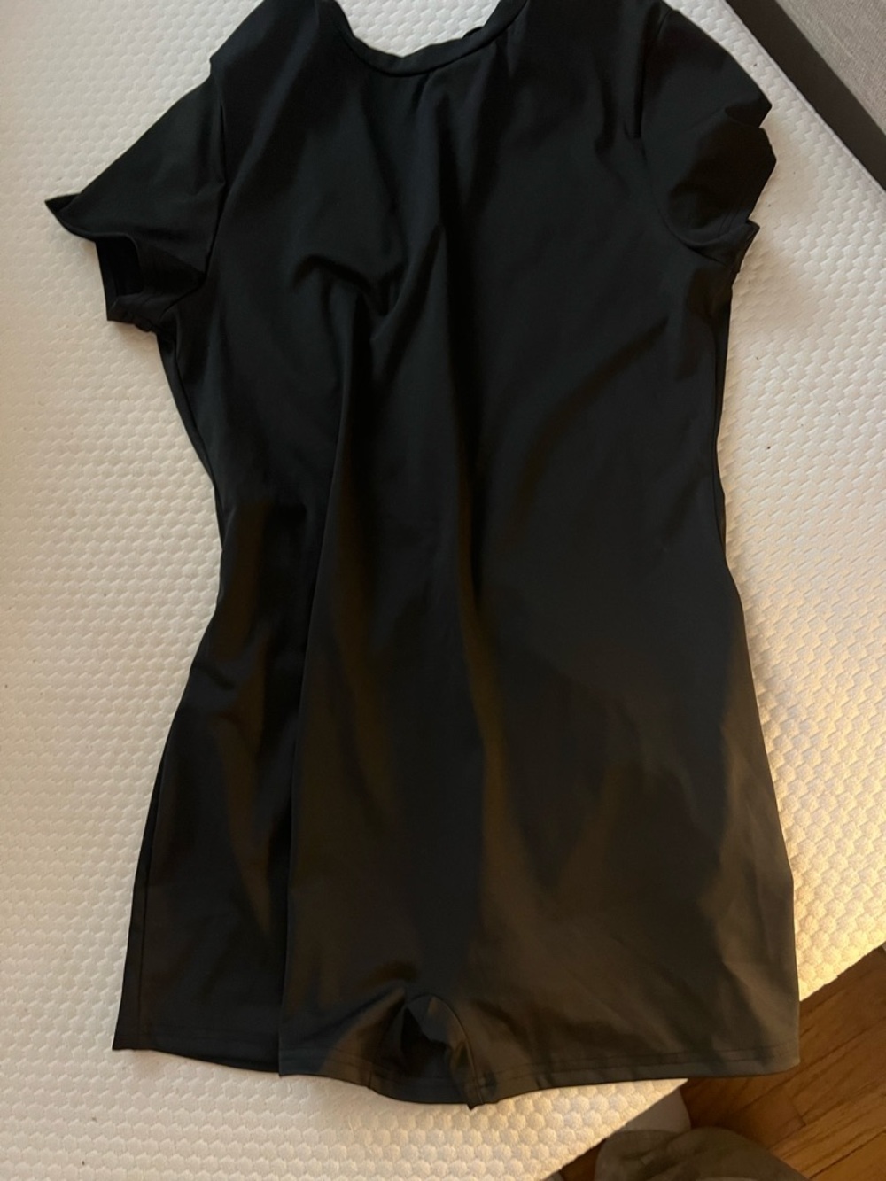 Black Short-Sleeve Women’s Romper